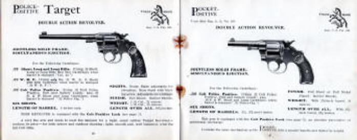 1923 police positive target and pocket positive revolvers