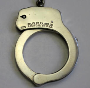 Colt address on handcuffs back side