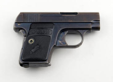Colt M1908 Hammerless Semi-Automatic .25 cal. pistol left side